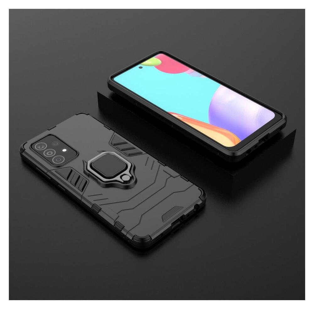 Samsung Galaxy A52 / A52S Hoesje Metalen Magnetische Ring Kickstand Zwart afbeelding 4