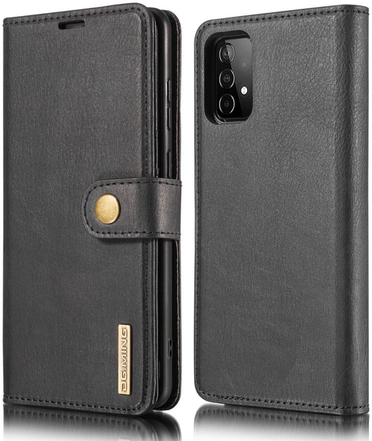 DG Ming Samsung Galaxy A52 / A52S Hoesje 2-in-1 Book Case en Back Cover Zwart afbeelding 9