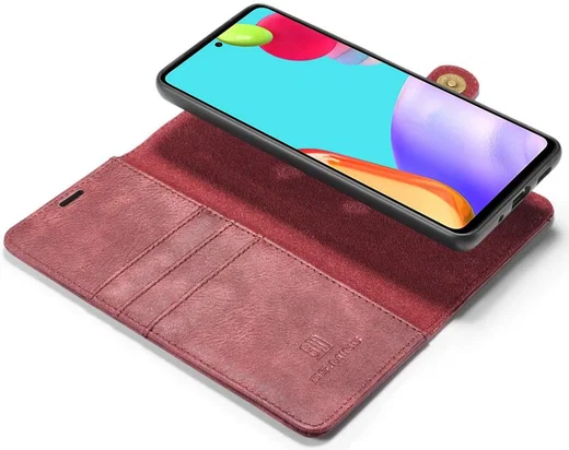 DG Ming Samsung Galaxy A52 / A52S Hoesje 2-in-1 Book Case en Back Cover Rood afbeelding 1