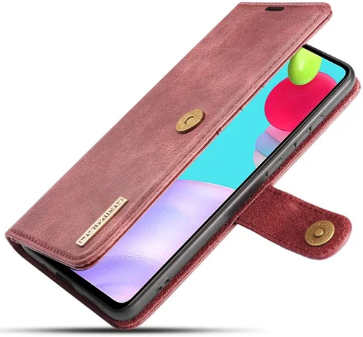 DG Ming Samsung Galaxy A52 / A52S Hoesje 2-in-1 Book Case en Back Cover Rood afbeelding 4