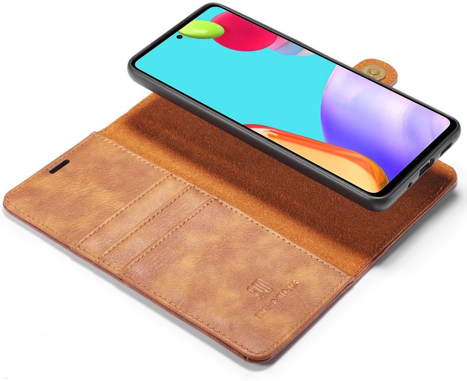 DG Ming Samsung Galaxy A52 / A52S Hoesje 2-in-1 Book Case en Back Cover Bruin afbeelding 1