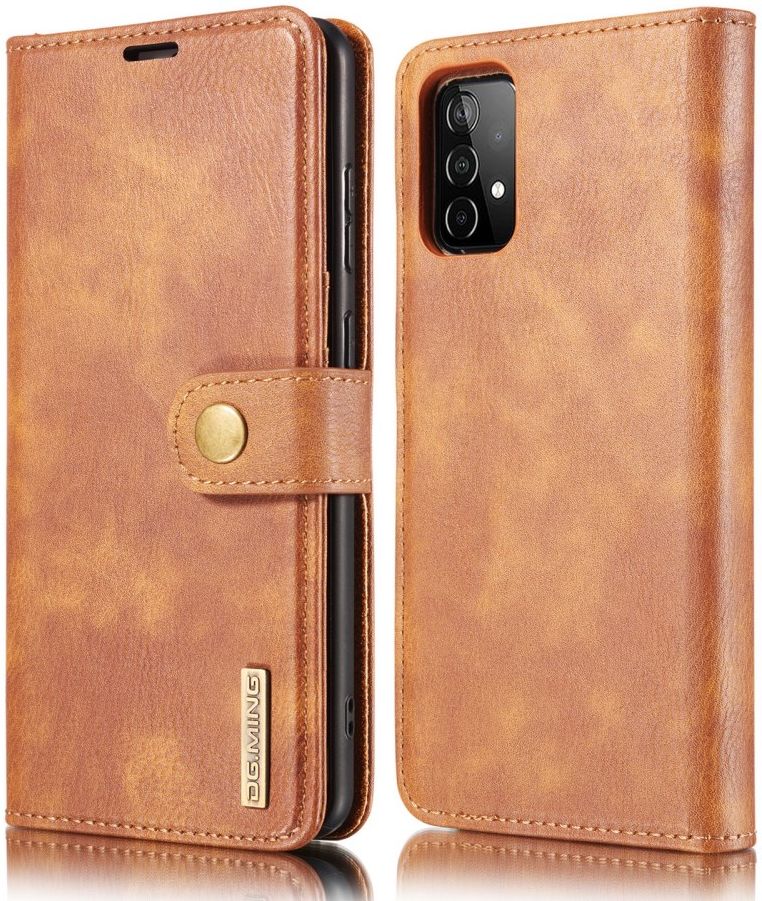 DG Ming Samsung Galaxy A52 / A52S Hoesje 2-in-1 Book Case en Back Cover Bruin afbeelding 9
