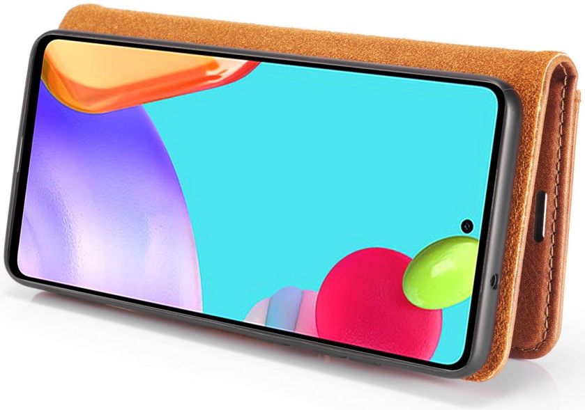 DG Ming Samsung Galaxy A52 / A52S Hoesje 2-in-1 Book Case en Back Cover Bruin afbeelding 11