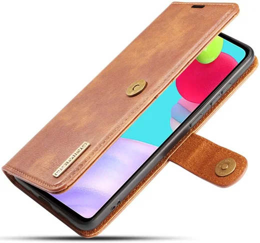 DG Ming Samsung Galaxy A52 / A52S Hoesje 2-in-1 Book Case en Back Cover Bruin afbeelding 4