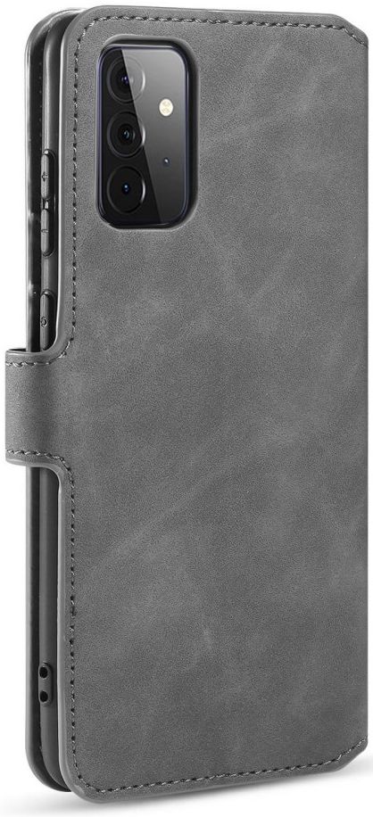 DG Ming Samsung Galaxy A72 Hoesje Retro Wallet Book Case Grijs afbeelding 4