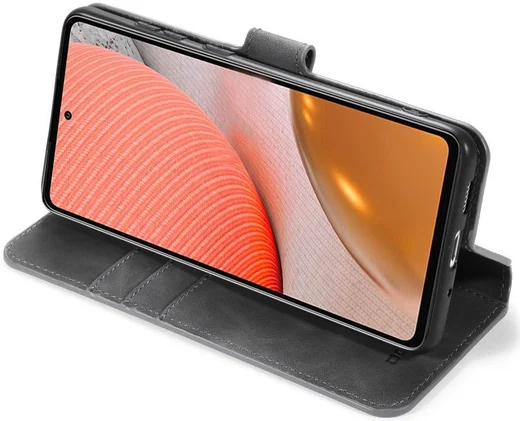 DG Ming Samsung Galaxy A72 Hoesje Retro Wallet Book Case Grijs afbeelding 5