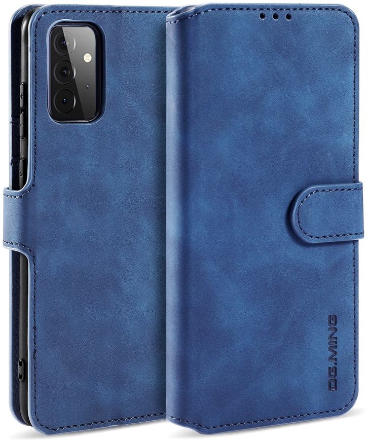 DG Ming Samsung Galaxy A72 Hoesje Retro Wallet Book Case Blauw afbeelding 2