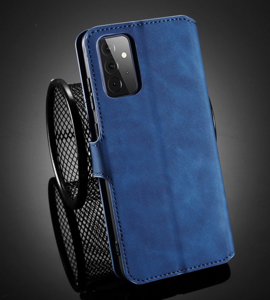 DG Ming Samsung Galaxy A72 Hoesje Retro Wallet Book Case Blauw afbeelding 14