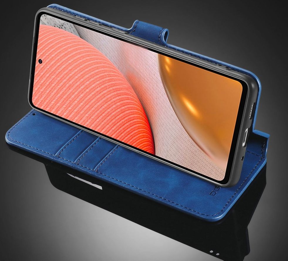 DG Ming Samsung Galaxy A72 Hoesje Retro Wallet Book Case Blauw afbeelding 6