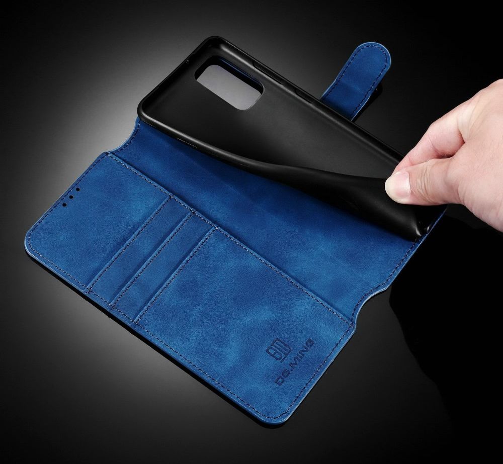 DG Ming Samsung Galaxy A72 Hoesje Retro Wallet Book Case Blauw afbeelding 8