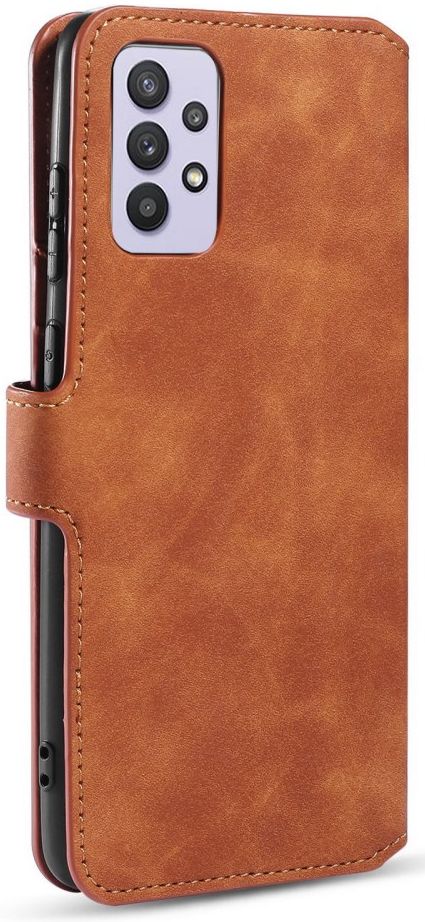 DG Ming Samsung Galaxy A32 5G Hoesje Retro Wallet Book Case Bruin afbeelding 5