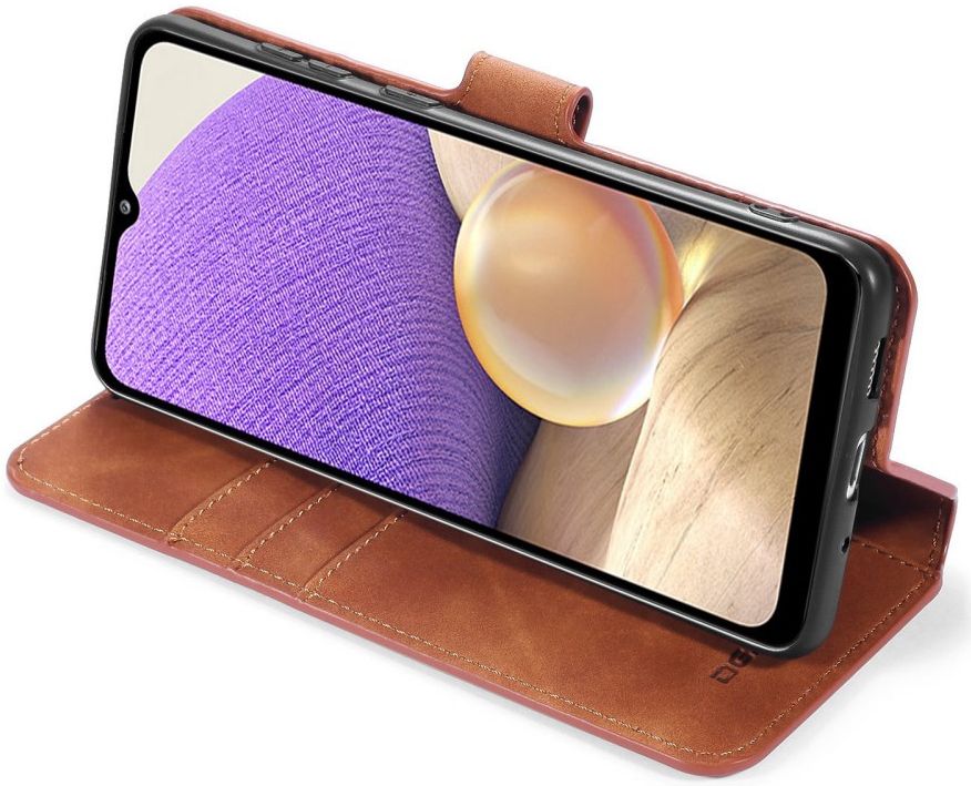 DG Ming Samsung Galaxy A32 5G Hoesje Retro Wallet Book Case Bruin afbeelding 6