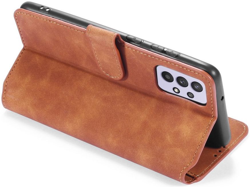 DG Ming Samsung Galaxy A32 5G Hoesje Retro Wallet Book Case Bruin afbeelding 7