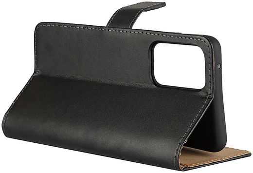 Samsung Galaxy A52 / A52S Hoesje Portemonnee Book Case Echt Leer Zwart afbeelding 7