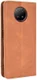 Xiaomi Redmi Note 9T Portemonnee Hoesje Vintage Look Kunst Leer Bruin afbeelding 3