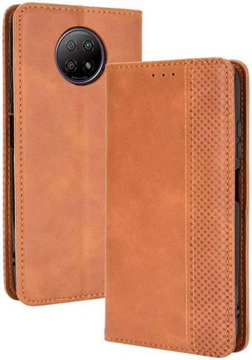 Xiaomi Redmi Note 9T Portemonnee Hoesje Vintage Look Kunst Leer Bruin afbeelding 12