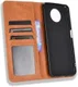 Xiaomi Redmi Note 9T Portemonnee Hoesje Vintage Look Kunst Leer Bruin afbeelding 4