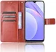 Xiaomi Redmi 9T Hoesje met Pasjes Book Case met Koord Kunstleer Bruin afbeelding 1