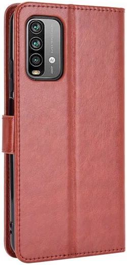 Xiaomi Redmi 9T Hoesje met Pasjes Book Case met Koord Kunstleer Bruin afbeelding 2