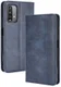 Xiaomi Redmi 9T Styles Portemonnee Hoesje Retro Look Kunstleer Blauw afbeelding 9