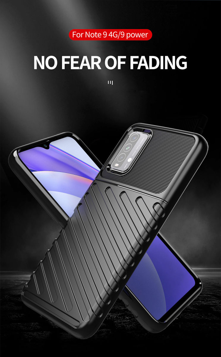 Xiaomi Redmi 9T Thunder Series Hoesje Back Cover TPU Blauw afbeelding 2