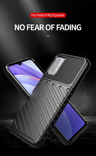 Xiaomi Redmi 9T Thunder Series Hoesje Back Cover TPU Blauw afbeelding 2