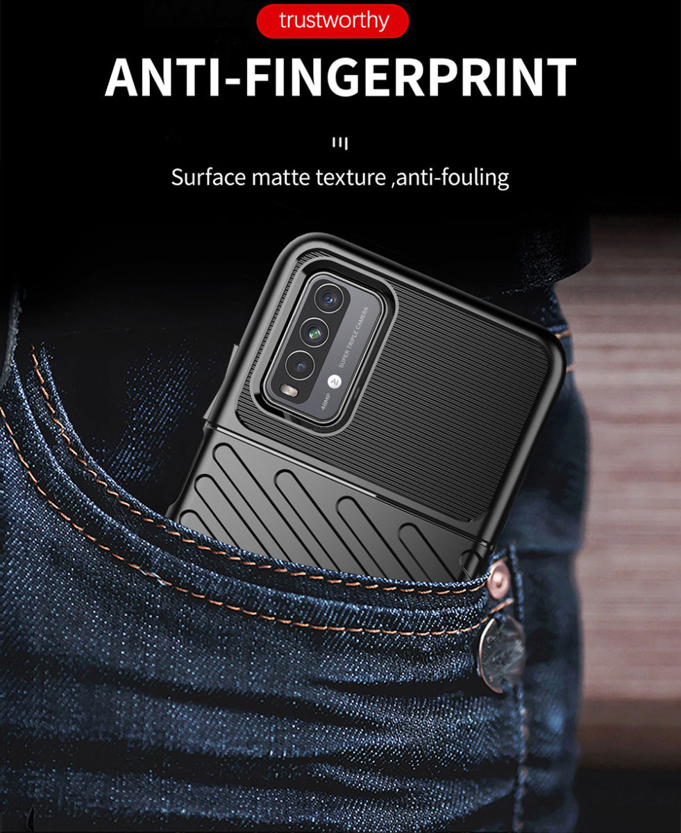 Xiaomi Redmi 9T Thunder Series Hoesje Back Cover TPU Blauw afbeelding 11