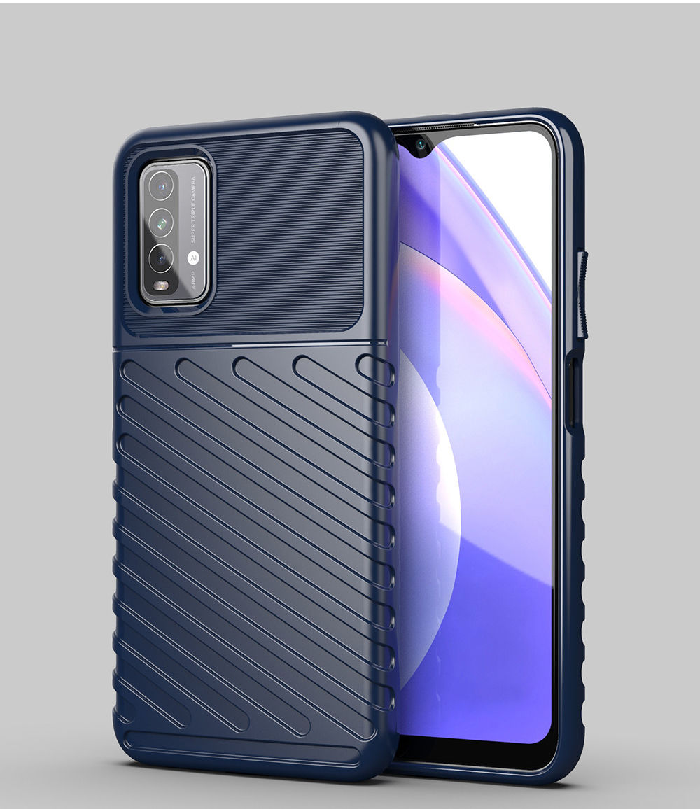 Xiaomi Redmi 9T Thunder Series Hoesje Back Cover TPU Blauw afbeelding 13