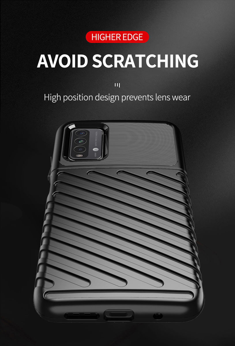 Xiaomi Redmi 9T Thunder Series Hoesje Back Cover TPU Blauw afbeelding 8