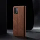 Xiaomi Redmi 9T Hoesje Portemonnee Stof Textuur Book Case Bruin afbeelding 7