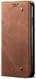 Xiaomi Redmi 9T Hoesje Portemonnee Stof Textuur Book Case Bruin afbeelding 2