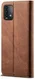 Xiaomi Redmi 9T Hoesje Portemonnee Stof Textuur Book Case Bruin afbeelding 3