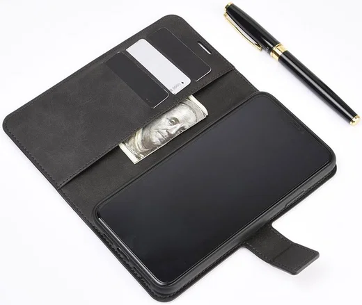 Xiaomi Redmi 9T Hoesje Portemonnee Book Case Zwart afbeelding 4