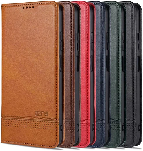 AZNS Xiaomi Redmi Note 9T Hoesje Book Case Kunst Leer Lichtruin afbeelding 7
