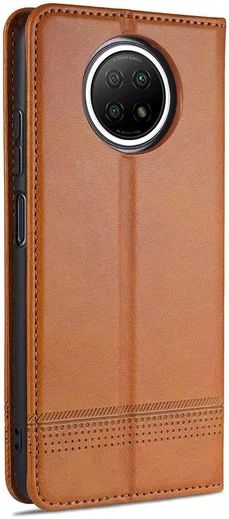 AZNS Xiaomi Redmi Note 9T Hoesje Book Case Kunst Leer Lichtruin afbeelding 2