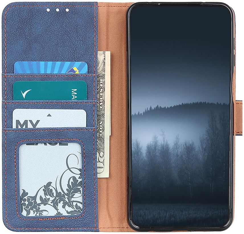 KHAZNEH Xiaomi Mi 11 Hoesje Retro Wallet Book Case met Stand Blauw afbeelding 10
