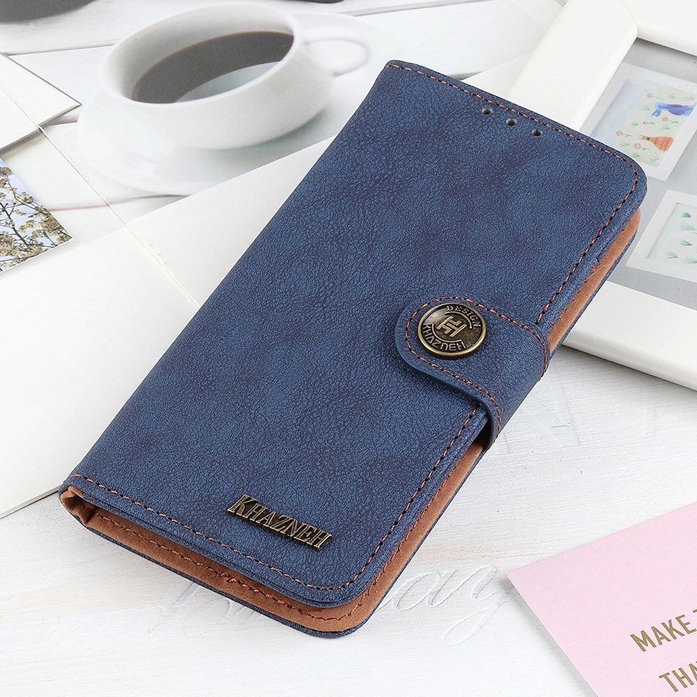 KHAZNEH Xiaomi Mi 11 Hoesje Retro Wallet Book Case met Stand Blauw afbeelding 3
