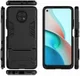 Xiaomi Redmi Note 9T Hoesje Hybride Back Cover met Kickstand Zwart afbeelding 9