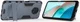 Xiaomi Redmi Note 9T Hoesje Hybride Back Cover met Kickstand Blauw afbeelding 3