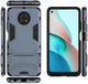 Xiaomi Redmi Note 9T Hoesje Hybride Back Cover met Kickstand Blauw afbeelding 4