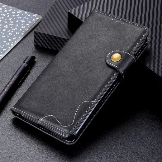 Xiaomi Mi 11 Hoesje Portemonnee met Drukknoop Sluiting Zwart afbeelding 4