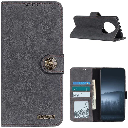 Xiaomi Redmi Note 9T Hoesje Retro Wallet Book Case Zwart afbeelding 5