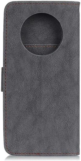 Xiaomi Redmi Note 9T Hoesje Retro Wallet Book Case Zwart afbeelding 6