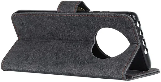 Xiaomi Redmi Note 9T Hoesje Retro Wallet Book Case Zwart afbeelding 7