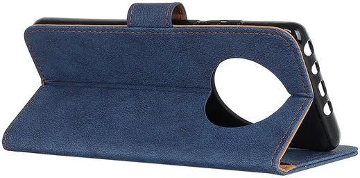 Xiaomi Redmi Note 9T Hoesje Retro Wallet Book Case Blauw afbeelding 7