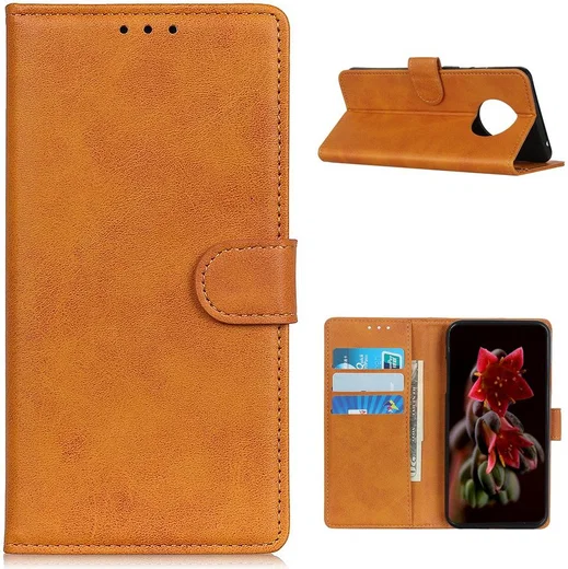 Xiaomi Redmi Note 9T Hoesje Portemonnee Kunstleer Book Case Bruin afbeelding 5