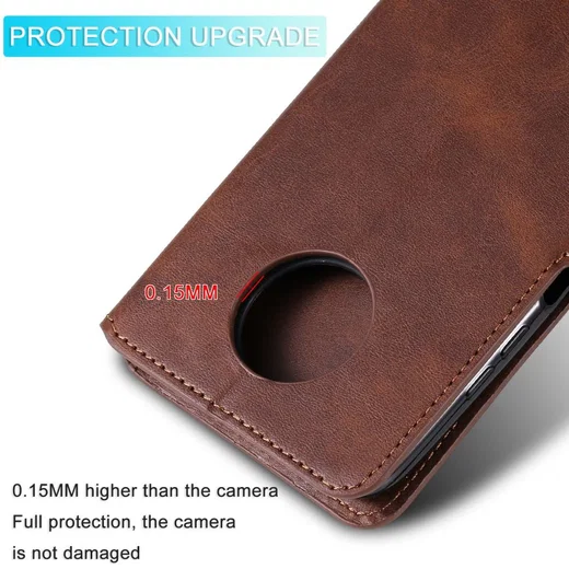 Xiaomi Redmi Note 9T Hoesje Portemonnee Retro Book Case Bruin afbeelding 5