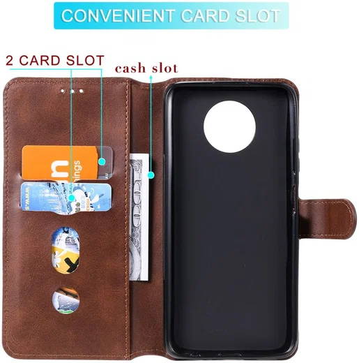 Xiaomi Redmi Note 9T Hoesje Portemonnee Retro Book Case Bruin afbeelding 8