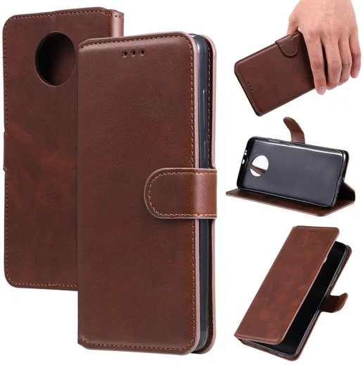 Xiaomi Redmi Note 9T Hoesje Portemonnee Retro Book Case Bruin afbeelding 10