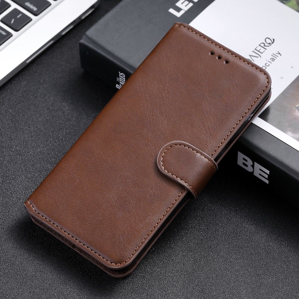 Xiaomi Redmi Note 9T Hoesje Portemonnee Retro Book Case Bruin afbeelding 2